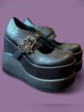 Demonia Void-38 Platform Mary Janes